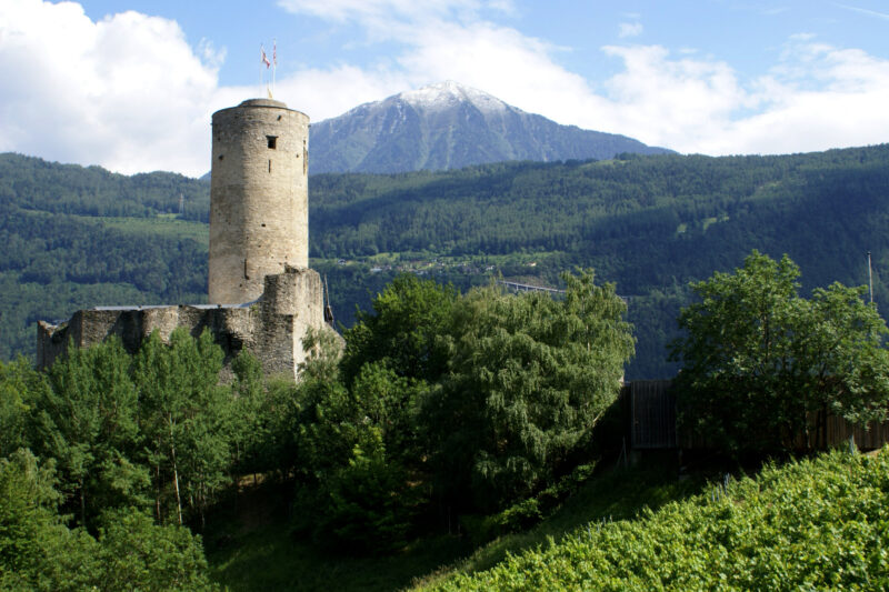 Château de la Bâtiaz: Inauguration du Traptour