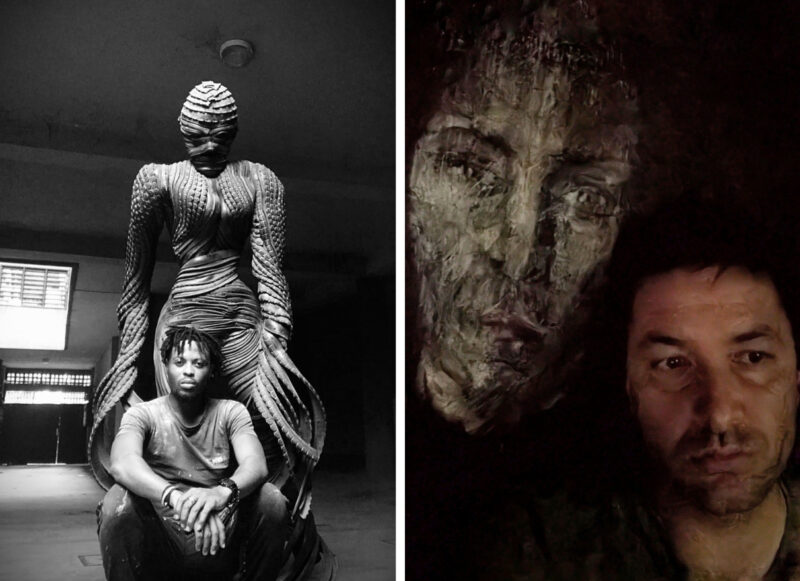 Grange à Émile : Exposition Maxence Roduit et Marcel Kpoho